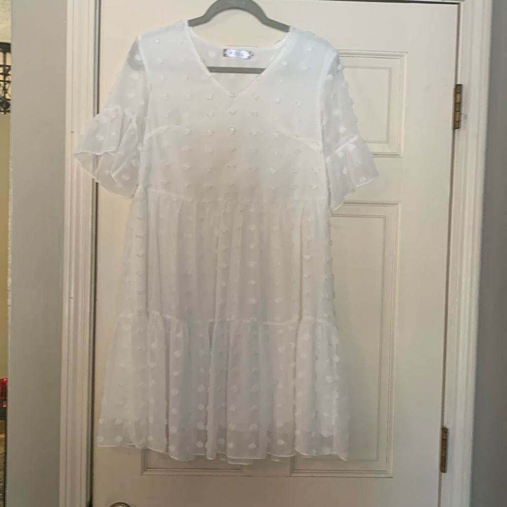 MSLG White Dress—Size S